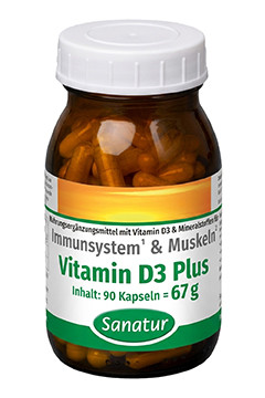 Vitamin D3 Plus <br /> 90 Kapseln (67 g)