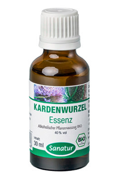 Kardenwurzel <br /> Essenz, BIO<br /> Alkoholischer Pflanzenauszug (30 ml)