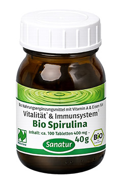 BioSpirulina<br />  Naturland<br /> ca. 100 Tabletten = 40 g